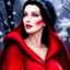 Placeholder: Ultra detailed fullbody Portrait in oil on canvas of beautiful busty mature Snow White with red cape with hoodie,extremely detailed digital painting,ultrarealistic skin,intense stare, extremely detailed face, crystal clear eyes, mystical colors ,perfectly centered image, perfect composition, rim light, beautiful lighting,masterpiece ,8k, stunning scene, raytracing, anatomically correct, in the style of Simon Bisley and uncannyknack and Ohrai Noriyoshi and robert e howard and Steve Jung.