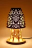 Placeholder: Create a product table lamp inspired by nyonya kebaya in wood material process laser cutting