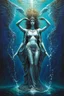 Placeholder: Triple Water Goddess returning to the spirit of the water for purification; an admixture of Klimt and Giger