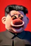 Placeholder: Waist up muppet Portrait, Kim Jong-un as muppet doll, black suit, photo studio, red background, unreal engine 5, concept art, art station, god lights, ray tracing, RTX, lumen lighting, ultra detail, volumetric lighting, 3d.