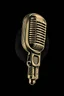 Placeholder: vintage microphone black & gold logo for musician with a cursive J