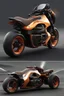 Placeholder: An advanced motorcycle with four wheels and a turbo jet in the A combination of ultra-advanced car and crazy Max fighter, super sporty, with color and nano technology