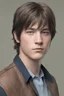 Placeholder: 2180's yearbook photo, teenage Daryl Dixon (Norman Reedus) 14 years old, brown hair, 2180's hairstyle and clothes, photorealistic, --ar 9:16 --style raw