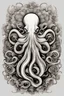 Placeholder: Create a captivating modern 2d ink tattoo design for print , prestigious (Sacred Octopus) using the elegant influences of japan art style, for print, dynamic elements from fashion and design, and bold Japanese contemporary art aesthetics, framing centered in the center, distanced from the edges of the paper perimeter, perfect anatomy, bauhaus, Divine Proportion,