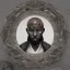 Placeholder: African warrior, ominous, dnd character portrait, waist up portrait, intricate, oil on canvas, masterpiece, expert, insanely detailed, 4k resolution, retroanime style, cute big circular reflective eyes, cinematic smooth, intricate detail , soft smooth lighting, vibrant colors, hokusai style arm sleeve tatoo