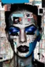 Placeholder: Ultra detailed medium portrait painting of a woman, abused, chaos and dark,torn up collage strips of photo clippings, graffiti spots in background,matrix effects, punk visual art, punk art aesthetic, graffiti art, pop surrealism, collage art, cluttered paint glitches