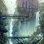 Placeholder: "A train pass under a waterfall in city with tree"+Beaux Arts architecture+palladio+detailed facades biopunk+Bueno Aires+turin+trieste+ +Book illustration by Gediminas Pranckevičius, Jean Baptiste Monge, Brian Kesinger, Anton fadeev, Kilian Eng, strong lines, high contrast vibrant colors, highly detailed, 16k resolution, trending on behance