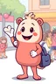 Placeholder: one Cute mascot social integration