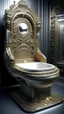 Placeholder: A throne an oil painting made of gold