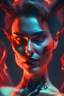 Placeholder: portrait of a woman dance with the devil, high delicate defined details, beautiful, atmospheric, matte, 3 d 8 k octane rendered, sharp focus, illustration, high detail, ultra realistic, highly saturated colors