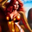 Placeholder: Ultra detailed fullbody Portrait in oil on canvas of busty ana de armas as Red sonja,wearing a skintight suit, extremely detailed digital painting,extremely detailed face,crystal clear Big eyes, mystical colors ,perfectly centered image, perfect composition, rim light, beautiful lighting,masterpiece,8k, stunning scene, raytracing, anatomically correct, in the style of Wizyakuza and robert e howard and InHyuk Lee and Ohrai Noriyoshi and Simon Bisley.