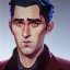 Placeholder: Portrait of a 30 year old warlock like Colin Farrel, Sherlock Holmes and Mary Poppins