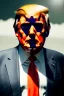 Placeholder: Ultra realistic image, Donald trump zombie, zombie performance, suit, skull, blood, torn arm, night, walking twisted, waist up view, thriller style, dark ambient, highly detailed, White House background, concept art, unreal engine 5, ray tracing, RTX, ultra detail, volumetric lighting, high definition, high resolution.
