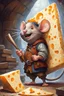 Placeholder: , With the teacher mouse smiling bravely, our brave dwarf stumbled. On day two, he regrouped, plotting a clever scheme, With a giant cheese wedge, he lured it like a dream.