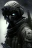 Placeholder: A soldier in the game modern warfare, he wears a solid black creepy helmet that covers his face. He is a sniper, but can also run point. His call sign is Wraith.