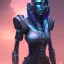 Placeholder: Akhenaten cyberpunk, full body, robocop, Egypt background