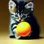 Placeholder: Cute kitten playing with a ball of string