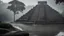 Placeholder: Photoreal magnificent low angle view of an enormous water surrounded mayan pyramid surrounded by a murky moat in a jungle rich environment in morning mist y lee jeffries, otherworldly creature, in the style of fantasy movies, photorealistic, shot on Hasselblad h6d-400c, zeiss prime lens, bokeh like f/0.8, tilt-shift lens 8k, high detail, smooth render, unreal engine 5, cinema 4d, HDR, dust effect, vivid colors