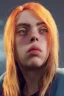 Placeholder: Billie Eilish, in shorts, photorealistic, 8k