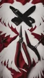 Placeholder: White clipped wings on a red fabric, next to scissors and black leather gloves. Cinematic image