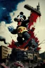 Placeholder: MICKEY MOUSE AS GODZILLA DESTROYING BUILDINGS IN SOUTH AFFRICA