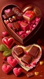 Placeholder: Valentines day treats, chocolate, art, drawing, very realistic, detailed, vibrant colors.