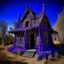 Placeholder: A purple haunted hidden house designed in Navajo baskets painted by Leonardo da Vinci