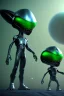 Placeholder: full length aliens clean art NFT, blender 3d