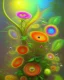 Placeholder: mystical venus fly trap, flowers, jungle, vibrant colours, impressionism, soft lighting. trees in background,