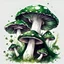 Placeholder: watercolor drawing of very dark green Gothic witch mushrooms, dark green, white background, Trending on Artstation, {creative commons}, fanart, AIart, {Woolitize}, by Charlie Bowater, Illustration, Color Grading, Filmic, Nikon D750, Brenizer Method, Side-View, Perspective, Depth of Field, Field of View, F/2.8, Lens Flare, Tonal Colors, 8K, Full-HD, ProPhoto RGB, Perfectionism, Rim Lighting, Natural Lighting, Soft Lighting, Accent Lighting, Diffraction Grading, With Imperfections,