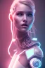 Placeholder: cyberpunk, head, robot, portrai, tron sketch of a girl on lined paperA beautiful one nude body of a make up smiling woman blond long hair, alone, high key lighting, volumetric light high details with white stripes and blue eye, smiling with plump pink lips, flowers around, unreal engine petit prince belle fine, profil de trois quart, grand front cosmique, peau bleu cristalline, yeux bleu, perle sur le front long cheveux blond et rose etoilé, cristaux sur le corps, collier de grande princesse, l