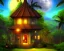 Placeholder: mystical house on a hot tropical island, fantasy art,