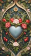 Placeholder: Logo heart around it plants, intricate details, highly detailed, high details, detailed portrait, masterpiece,ultra detailed, ultra quality