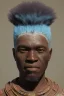 Placeholder: african head portrait, warrior costume, village, meditation, woods, galaxy sky, 8k quality