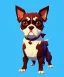 Placeholder: Cute dog, one colour background