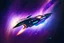 Placeholder: small spaceship cruising through the gAlaxy