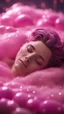 Placeholder: portrait of soap star sleeping in a sarcophagus filled with steaming pink liquid,bokeh like f/0.8, tilt-shift lens 8k, high detail, smooth render, down-light, unreal engine, prize winning