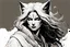 Placeholder: create an ethereal, otherworldly anthropomorphic Lynx woman , in the comic book art style of Mike Mignola, Bill Sienkiewicz, and Jean Giraud Moebius, with highly detailed fur and feminine facial features , finely inked , dramatic natural lighting