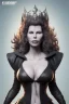 Placeholder: Kim Basinger as evil queen in black leather, busty, cleavage, curvy, angry, stern look. character design by cory loftis, fenghua zhong, ryohei hase, ismail inceoglu and ruan jia. unreal engine 5, artistic lighting, highly detailed, photorealistic, fantasy