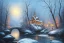 Placeholder: RIVER ROCK BRIDGE WINTER LANTERN FALL