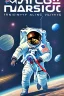 Placeholder: Front view of an astronaut running away franticly