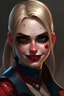 Placeholder: harley quinn , close portrait