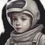 Placeholder: digital illustration science fiction child portrait