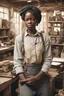 Placeholder: Illustrate the work environment of a skilled craftsman who earned $2,000 over a ten-year period. Compare this craftsman's lifestyle with that of a slave considered a "fancy girl