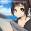 Placeholder: Detailed anime of a girl with a laptop