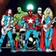 Placeholder: The Marvel Comics Universe performing as a rock band