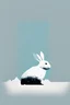 Placeholder: abstract art minimal polar rabbit with snow