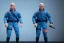 Placeholder: Mike Pence as G.I. Joe Doll toy with a gun blue Uniform space force commander