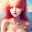 Placeholder: beautiful girl day, sunny, relaxing, sea, trees, real details --v anime style