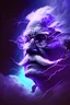 Placeholder: lightning strikes, abstract, high quality, UHD, Luminous Studio graphics engine, violet, cyan, octane render, cloudy haze, fiery members, old man Carl Gustav Jung with glasses and mustache portrait
